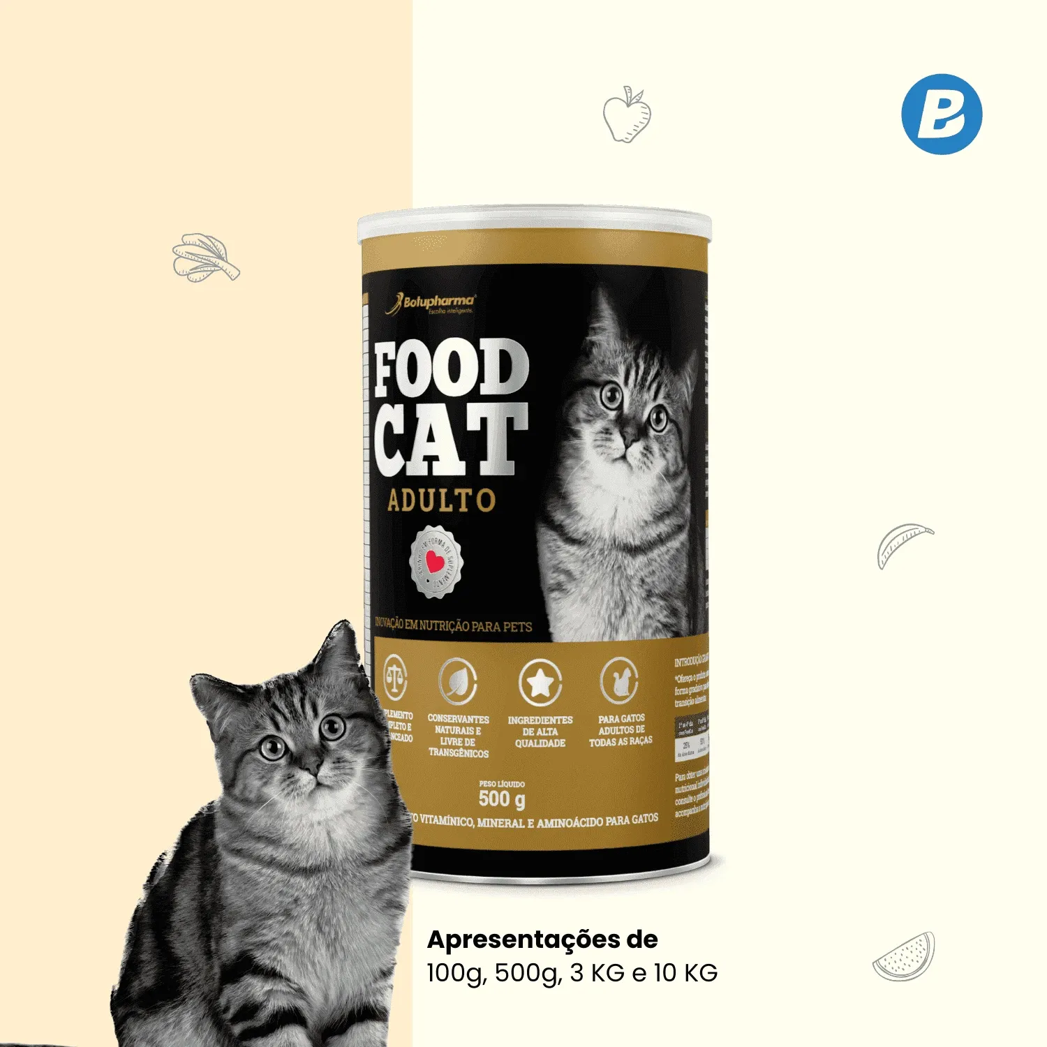 Suplemento Food Cat para Gatos Adultos